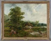 WATTS Frederick William Landscape With Figures WATTS Frederick William Landscape With Figures