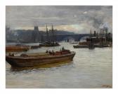 WAUGH Frederick Judd Boats On The Thames WAUGH Frederick Judd Boats On The Thames
