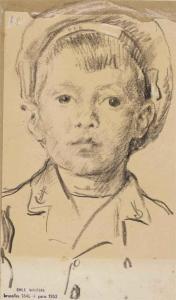 Emile Charles Wauters - Portrait Of A Boy