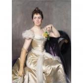 WAUTERS Emile Charles Portrait Of Florence Sharon, Lady Fermor-hesketh WAUTERS Emile Charles Portrait Of Florence Sharon, Lady Fermor-hesketh