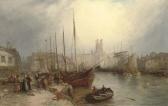 WEBB William Edward Exeter Cathedral From The River Exe WEBB William Edward Exeter Cathedral From The River Exe