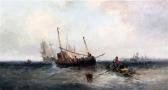 WEBB William Edward Fishing Boats Off The Coast WEBB William Edward Fishing Boats Off The Coast