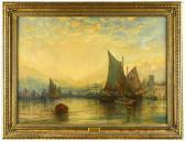 WEBB William Edward Sailing Ships In Harbour WEBB William Edward Sailing Ships In Harbour