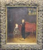 WEBER I.G. Two Children In An Interior WEBER I.G. Two Children In An Interior
