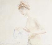 WEBSTER Walter Ernest Girl Washing WEBSTER Walter Ernest Girl Washing