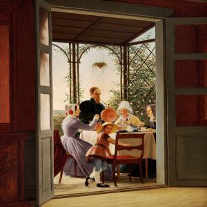 Family Drinking Tea