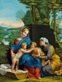 WEHRLE Josephine Maria Im Grünen Mit Jesuskind, Elisabeth Und Johannes WEHRLE Josephine Maria Im Grünen Mit Jesuskind, Elisabeth Und Johannes