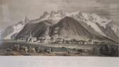 WEIBEL Charles Le Bourg De Chamonix Et La Chaîne Du Mont-blanc WEIBEL Charles Le Bourg De Chamonix Et La Chaîne Du Mont-blanc