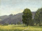 WEISS Hedwig Sommerwiese Mit Bäumen Und Dem Kloster Andechs In Der Ferne WEISS Hedwig Sommerwiese Mit Bäumen Und Dem Kloster Andechs In Der Ferne