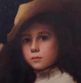 WEISZ Adolphe A Portrait Of A Young Girl Wearing A Hat WEISZ Adolphe A Portrait Of A Young Girl Wearing A Hat
