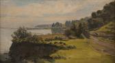 WELCH Thaddeus Goleta Slough, Landscape With Figure And Cow WELCH Thaddeus Goleta Slough, Landscape With Figure And Cow