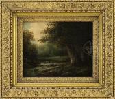WELCH Thaddeus Wooded Landscape With Stream WELCH Thaddeus Wooded Landscape With Stream