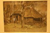 WENCKEBACH Ludwig Willem R. Man Bij Houtschuur WENCKEBACH Ludwig Willem R. Man Bij Houtschuur