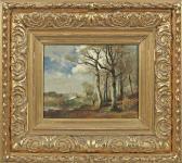 WENGLEIN Josef Bewaldete Landschaft Mit Weißem Haus An Einem Flussufer WENGLEIN Josef Bewaldete Landschaft Mit Weißem Haus An Einem Flussufer