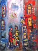 WEXLER Yaacov Figures In Night Landscape WEXLER Yaacov Figures In Night Landscape
