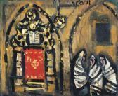 WEXLER Yaacov Praying In The Synagogue WEXLER Yaacov Praying In The Synagogue