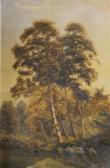 WHAITE James Sheep And Figures In A Rural Landscape WHAITE James Sheep And Figures In A Rural Landscape