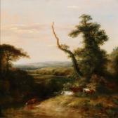 WHALE Robert Reginald Canadian Summer Landscape With Cows Grazing WHALE Robert Reginald Canadian Summer Landscape With Cows Grazing