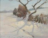 WHEATLEY John Laviers Winter Scene With Snow Bank And Tree WHEATLEY John Laviers Winter Scene With Snow Bank And Tree