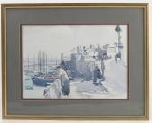 WHEATLEY T.J. Figures On A Harbour Side With Boats And Buildings WHEATLEY T.J. Figures On A Harbour Side With Boats And Buildings