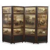 WHEELWRIGHT William Henry The Sporting Life: 12 Paintings Mounted As A Four Fold Screen Variously Depicting Sporting Pursuits WHEELWRIGHT William Henry The Sporting Life: 12 Paintings Mounted As A Four Fold Screen Variously Depicting Sporting Pursuits