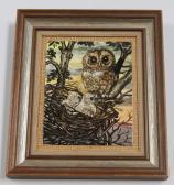 WHITAKER Rita E. Study Of A Squirrel And Study Of An Owl And Owlets WHITAKER Rita E. Study Of A Squirrel And Study Of An Owl And Owlets