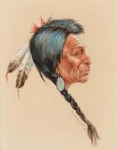 WIEGHORST Olaf Indian Portrait Profile WIEGHORST Olaf Indian Portrait Profile