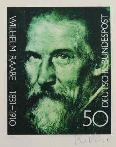 Bruno K. Wiese - Briefmarke - Wilhelm Raabe