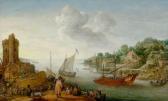 WILLAERTS Adam River Mouth With Galley Ships WILLAERTS Adam River Mouth With Galley Ships