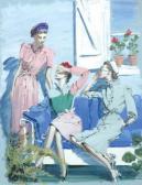 WILLAUMEZ R.B.W. Three Women Outdoors WILLAUMEZ R.B.W. Three Women Outdoors