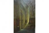 WILLEMS ADOLF A Sunlight Into A Gothic Interior WILLEMS ADOLF A Sunlight Into A Gothic Interior