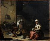 WILLEMSENS Abraham Vieille Femme Dans Un Intérieur De Cuisine WILLEMSENS Abraham Vieille Femme Dans Un Intérieur De Cuisine