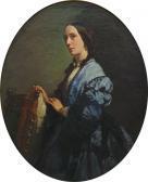 Williams Edwin Three-quarter Length Portrait Of Jane Vivian Woollcombe Williams Edwin Three-quarter Length Portrait Of Jane Vivian Woollcombe