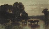 WILLIAMS Frederick Dickinson Cows Fording A Stream WILLIAMS Frederick Dickinson Cows Fording A Stream