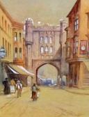 WILLIAMS J.W. Street Scene With Figures By An Archway WILLIAMS J.W. Street Scene With Figures By An Archway