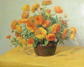 WILLIAMS Mary Belle A Still Life With Orange And Yellowflowers WILLIAMS Mary Belle A Still Life With Orange And Yellowflowers