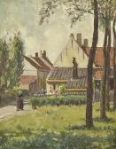 WILSON Dora Lynnell Dutch Village Scene WILSON Dora Lynnell Dutch Village Scene