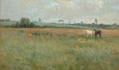WILSON William Heath Chevaux Dans Un Paysage De Prairie WILSON William Heath Chevaux Dans Un Paysage De Prairie