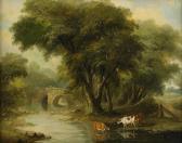 WITHERINGTON William Frederick Landskap Med Kor Vid Vattendrag WITHERINGTON William Frederick Landskap Med Kor Vid Vattendrag