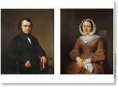 WITTKAMP Johann Bernhard Portrait De Dame Et D'homme. WITTKAMP Johann Bernhard Portrait De Dame Et D'homme.