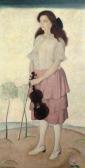 WOESTIJNE van de Gustave Adrienne De Zutter: Adrienne With A Violin WOESTIJNE van de Gustave Adrienne De Zutter: Adrienne With A Violin