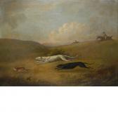 WOLSTENHOLME Dean I Robert Poole's Greyhounds Pigeon And Polecat Chasing A Hare WOLSTENHOLME Dean I Robert Poole's Greyhounds Pigeon And Polecat Chasing A Hare