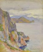 WOODWARD Mabel May Mountainous Coast. Unsigned. WOODWARD Mabel May Mountainous Coast. Unsigned.