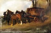 WRIGHT George Horse-drawn Wagon Loaded With Sacks WRIGHT George Horse-drawn Wagon Loaded With Sacks