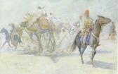 WRIGHT Henry Ch. Seppings Armed Arabs In The Desert WRIGHT Henry Ch. Seppings Armed Arabs In The Desert