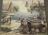 WRIGHTSON Isabel Cornish Harbour Scene WRIGHTSON Isabel Cornish Harbour Scene
