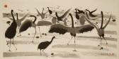 WU QUAN-CHU Depicting Black Cranes WU QUAN-CHU Depicting Black Cranes