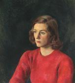 WYETH Henriette A Portrait Of A Lady In Red WYETH Henriette A Portrait Of A Lady In Red