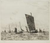 WYLLIE William Lionel Fishing Boats Off Boulonge WYLLIE William Lionel Fishing Boats Off Boulonge