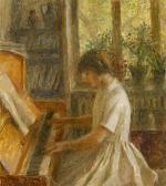 YABLONSKAYA Tatiana The Artist's Granddaughter Playing The Piano YABLONSKAYA Tatiana The Artist's Granddaughter Playing The Piano